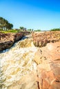 Waterfalls in Sioux Falls, South Dakota, USA Royalty Free Stock Photo