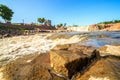 Waterfalls in Sioux Falls, South Dakota, USA Royalty Free Stock Photo