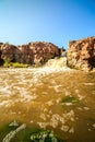 Waterfalls in Sioux Falls, South Dakota, USA Royalty Free Stock Photo