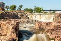 Waterfalls in Sioux Falls, South Dakota, USA Royalty Free Stock Photo