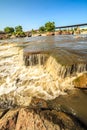 Waterfalls in Sioux Falls, South Dakota, USA Royalty Free Stock Photo