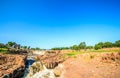 Waterfalls in Sioux Falls, South Dakota, USA Royalty Free Stock Photo