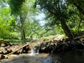 Waterfalls and small basins in a fresh and green forest , very natural in Thailand