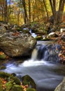 Waterfalls on Stauton River in Bear Church Rock trail in shenandoah national park Royalty Free Stock Photo