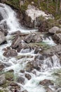 Waterfalls at stream Studeny potok in High Tatras, Slovakia Royalty Free Stock Photo