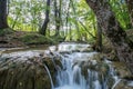 Waterfalls and streams in Plitvice Lakes National Park in autumn, Croatia Royalty Free Stock Photo