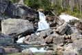 Waterfalls of Studeny potok in High Tatras, Slovakia Royalty Free Stock Photo