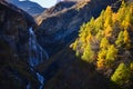 Waterfalls in the swiss mountains. Batoni at Weisstannenthal near Sargans, mels, wangs. Unesco World Natural Heritage