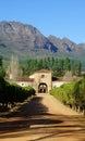 Waterford Wine Estate vineyard entry in Stellenbosch, South Africa