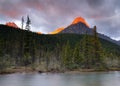 Waterfowl Lake, Banff National Park, Icefield Parkway, Alberta, Canada Royalty Free Stock Photo