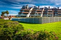 Waterfront apartment buildings in Coronado, California. Royalty Free Stock Photo