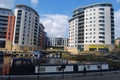 Waterfront apartment complexes in Leeds.