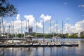 Waterfront of the Aussenalster Lake in Hamburg, Germany