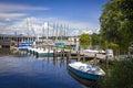 Waterfront of the Aussenalster Lake in Hamburg, Germany