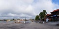 The waterfront boardwalk in Mikolajki on Lake Sniardwy