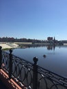 The Waterfront Bruges. Yoshkar-Ola. July 2017. Quay on the river Kokshaga.