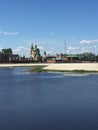 The Waterfront Bruges. Yoshkar-Ola. July 2017. Quay on the river Kokshaga.