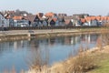 waterfront buildings minden germany Royalty Free Stock Photo