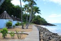 Waterfront bungalows, Guadeloupe Royalty Free Stock Photo