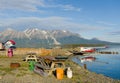 A waterfront campground in northern bc Royalty Free Stock Photo