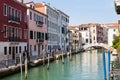 Waterfront of canal Rio San Lorenzo in Venice