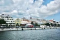 The Waterfront Dock in Hamilton, Bermuda Royalty Free Stock Photo