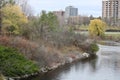 The waterfront with Fall colors