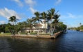 Waterfront home in Fort Lauderdale Royalty Free Stock Photo