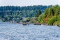 Renton Lake Waterfront Homes Royalty Free Stock Photo