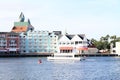 Waterfront Hotel buildings in central Florida