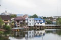 Waterfront house in thai style Royalty Free Stock Photo