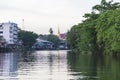 Waterfront house in thai style Royalty Free Stock Photo