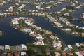 Waterfront housing aerial. Royalty Free Stock Photo