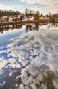 Waterfront in Kolodeje na Luznici with river, Czech republic, Europe Royalty Free Stock Photo