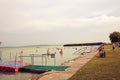 Waterfront at the lake Balaton. Royalty Free Stock Photo