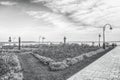 Waterfront at the lake Balaton. Royalty Free Stock Photo