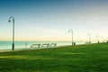 Waterfront at the Lake Balaton in Siofok,Hungary. Royalty Free Stock Photo