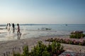 Waterfront at the Lake Balaton in Siofok,Hungary. Royalty Free Stock Photo