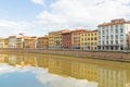 Waterfront living at the Arno river in Pisa, Italy