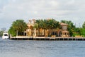 Waterfront mansion Royalty Free Stock Photo