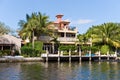 Waterfront Mansion On The Sea. Millionaire' S Esta Royalty Free Stock Photo