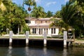 Waterfront Mansion On The Sea. Millionaire' S Esta Royalty Free Stock Photo