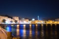 Waterfront at Mutrah of Muscat at night Royalty Free Stock Photo