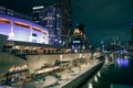 Waterfront night view (Melbourne) Royalty Free Stock Photo