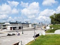 Waterfront in North River Terminal in Moscow city Royalty Free Stock Photo