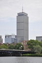 Waterfront Panorama with Prudential Tower from Boston in Massachusettes State of USA Royalty Free Stock Photo