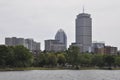 Waterfront Panorama with Prudential Tower from Boston in Massachusettes State of USA Royalty Free Stock Photo