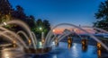 Waterfront Park Fountain, Dawn. Charleston, SC. Royalty Free Stock Photo