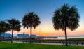 Waterfront Park Pier, Dawn. Charleston, SC. Royalty Free Stock Photo