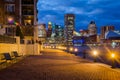 The Waterfront Promenade and Baltimore skyline seen at the Inner Harbor, in Baltimore, Maryland Royalty Free Stock Photo